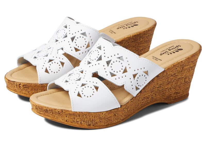 スプリングステップ レディース シューズ ヒール Spring Step Flamyo White ホワイト