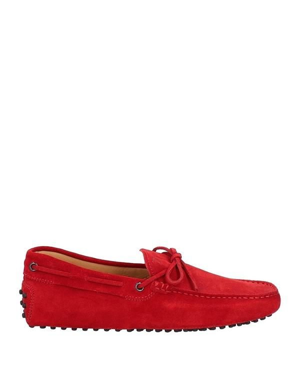 トッズ メンズ シューズ スリッポン・ローファー TODS モカシン Red