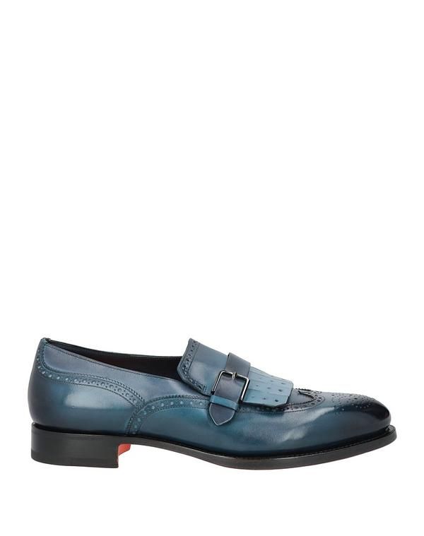 サントーニ メンズ シューズ スリッポン・ローファー SANTONI モカシン Navy ネイビー