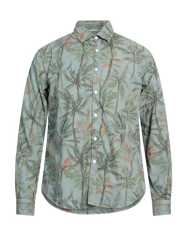 アティピコ メンズ トップス シャツ ATPCO 柄入りシャツ Light Green グリーン