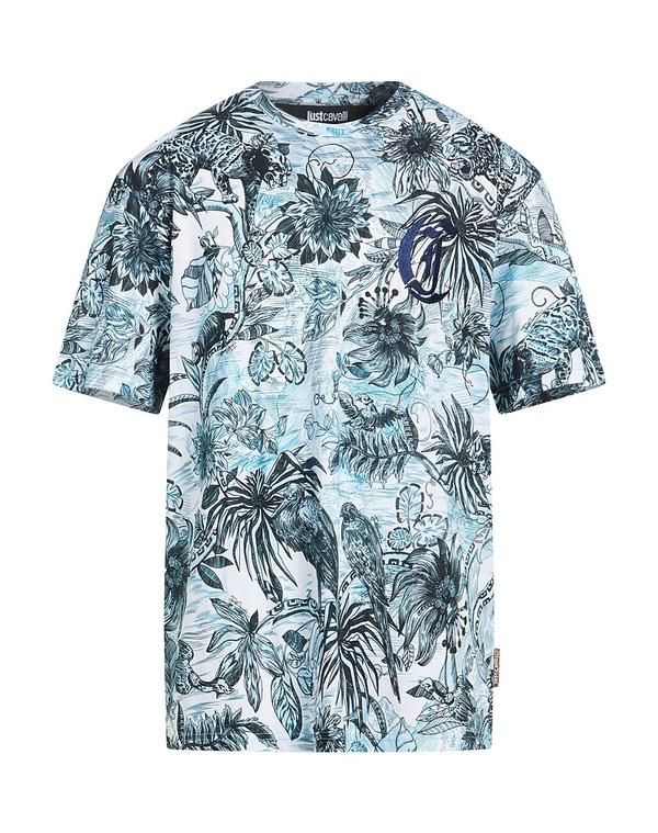 ジャストカバリ メンズ トップス Tシャツ JUST CAVALLI Ｔシャツ Sky Blue ブルー