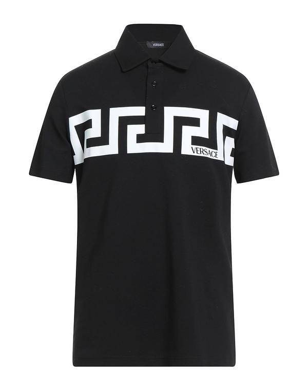 ヴェルサーチ メンズ トップス ポロシャツ VERSACE ポロシャツ Black ブラック