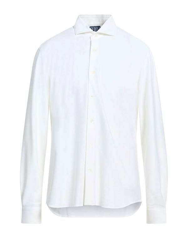 フェデーリ メンズ トップス シャツ FEDELI 無地シャツ White ホワイト