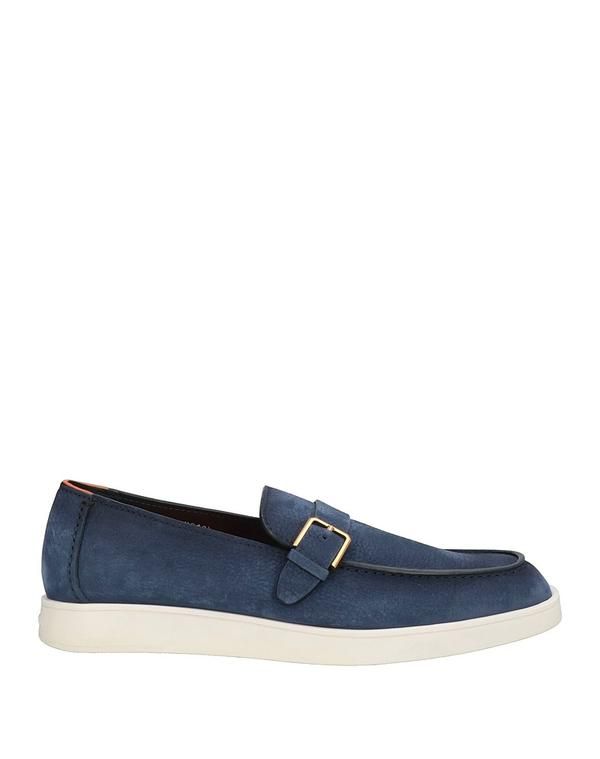 サントーニ メンズ シューズ スリッポン・ローファー SANTONI モカシン Navy ネイビー