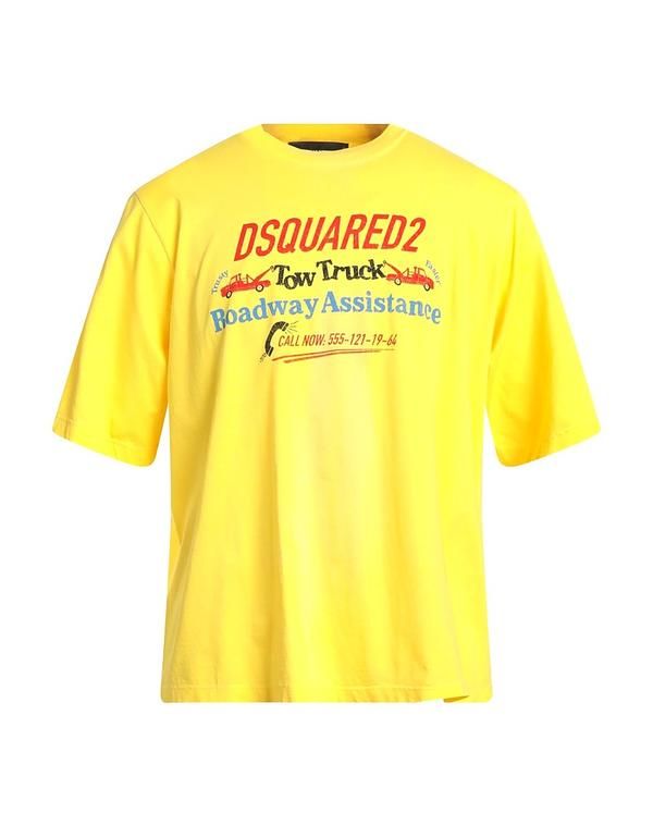 ディースクエアード メンズ トップス Tシャツ DSQUARED2 Ｔシャツ Yellow イエロー
