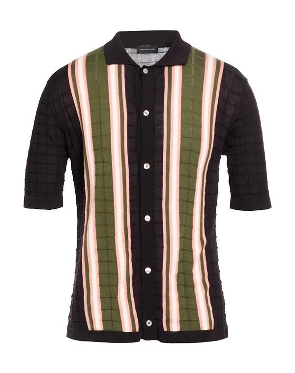 タリアトーレ メンズ トップス シャツ TAGLIATORE 柄入りシャツ Black ブラック