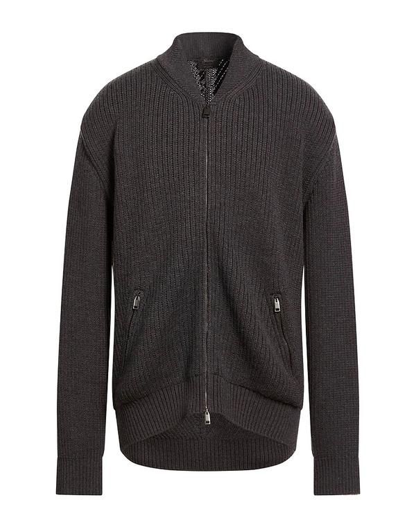 ブリオーニ メンズ アウター カーディガン BRIONI ファスナー付きニット Charcoal チャコール