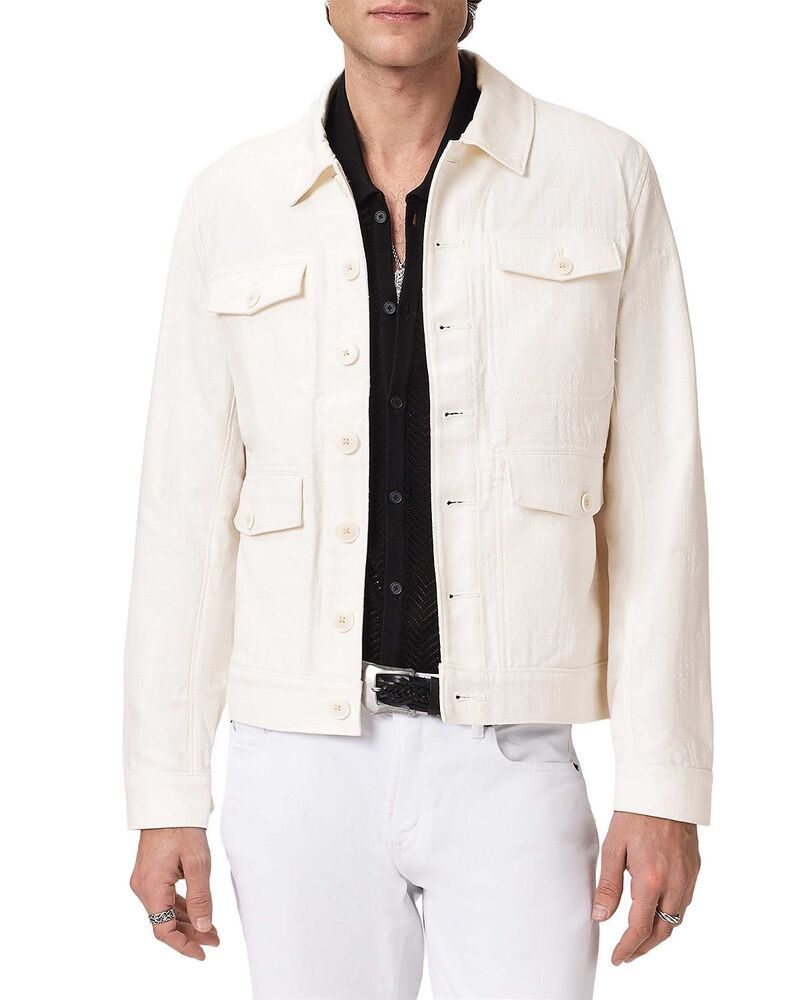ジョンバルベイトス メンズ アウター ジャケット・ブルゾン John Varvatos Briggs Collar Jacket Ivory アイボリー