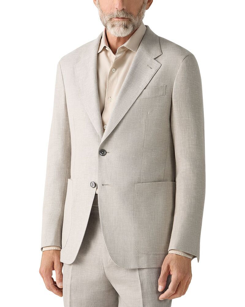 ゼニア メンズ アウター ジャケット・ブルゾン ウール シルク リネン ZEGNA Crossover Woolinen Silk Jacket Light Beige ベージュ
