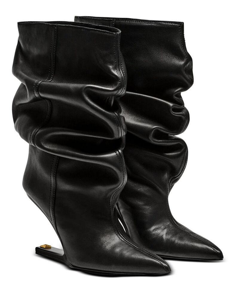 バルマン レディース シューズ ブーツ・レインブーツ アンクル レザー Balmain Womens No Wedge Smooth Leather Ankle Boots Black ブラック