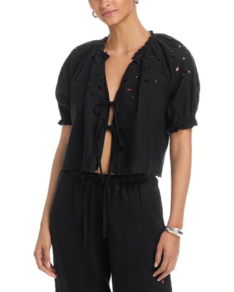 レイルズ レディース トップス シャツ リネン Rails Lizbeth Linen Top Black ブラック