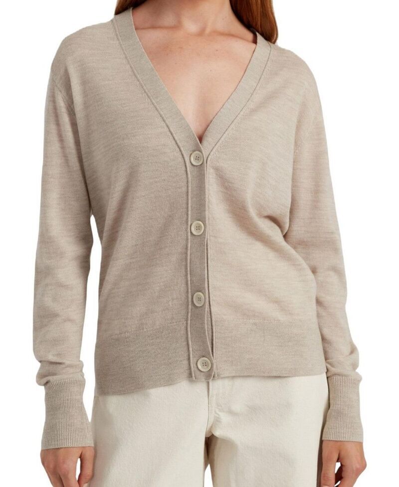チンティアンドパーカー レディース アウター カーディガン Chinti Parker Womens Pure Merino Cardigan Oatmeal オートミール
