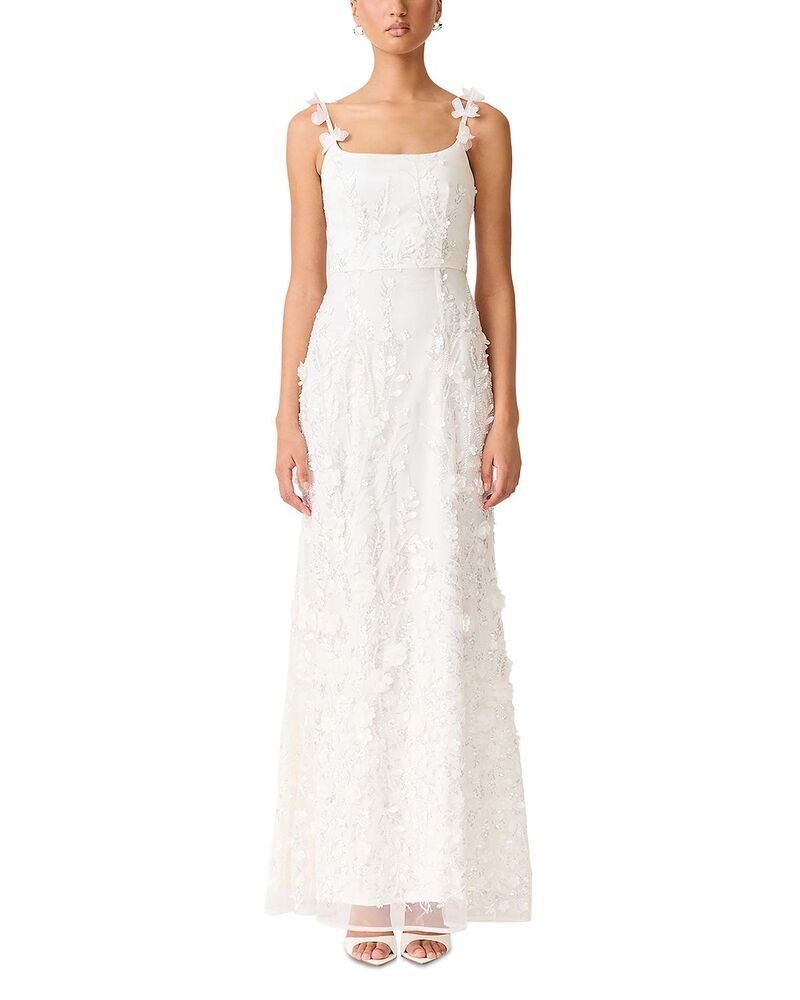 エリアット レディース トップス ワンピース Elliatt Rina Embellished Gown White ホワイト
