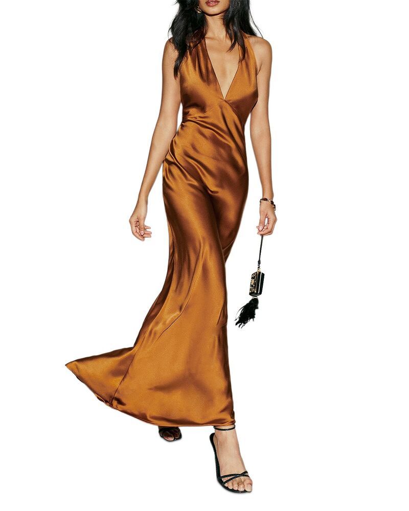 リフォーメーション レディース トップス ワンピース シルク Reformation Daniela Silk Dress Copper