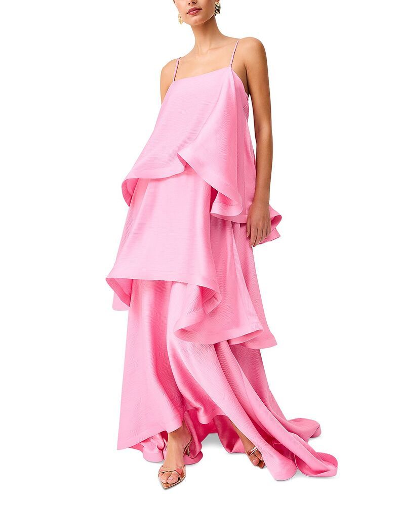 エリアット レディース トップス ワンピース ティアード マキシ Elliattilly Tiered Maxi Dress Pink ピンク