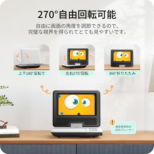 Surfola ポータブルDVDプレーヤー 9.5型/7.5インチ ミニCD/DVDプレーヤー コンパクト リージョンフリー CPRM対応 5時間連続再生 USB/SDカード対応 レジューム機能 270°回転/180°反転 持ち運び AV入出 6007d12f Surfola ポータブルDVDプレーヤー 9.5型/7.5インチ ミニCD/DVDプレーヤー コンパクト リージョンフリー CPRM対応 5時間連続再生 USB/SDカード対応 レジューム機能 270°回転/180°反転 持ち運び AV入出 6007d12f