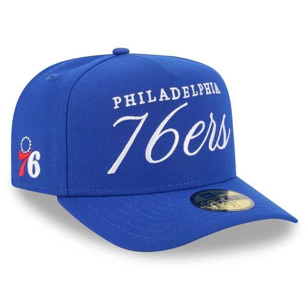 ニューエラ メンズ アクセサリー 帽子 Mens New Era Royal Philadelphia 76ers 2025 NBA Draft AFrame 59FIFTY Fitted Hat Royal