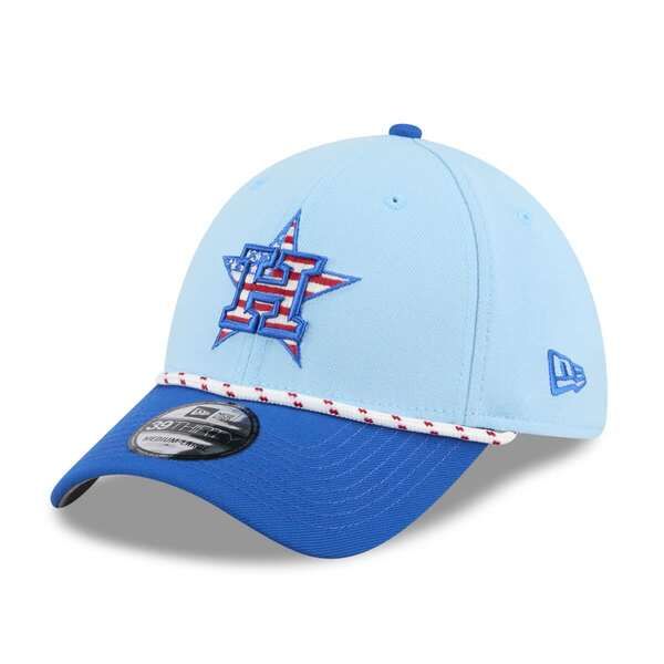 ニューエラ メンズ アクセサリー 帽子 Mens New Era Light BlueBlue Houston Astros 2025 Fourth of July 39THIRTY Flex Hat Light Blue ブルー