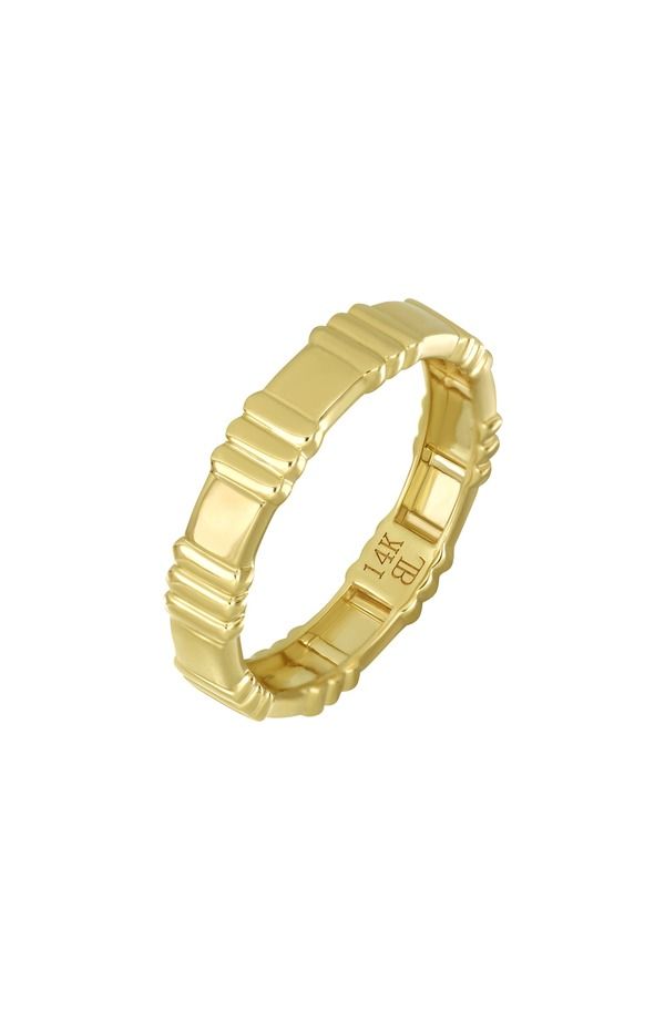 ボニー レヴィ レディース アクセサリー 指輪 Bony Levy 14K Yellow Gold Textured Stackable Band Ring 14K Yellow Gold イエロー