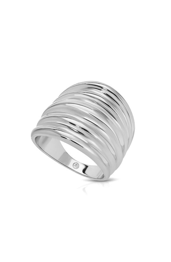 エティカ レディース アクセサリー 指輪 Ettika Stacked Band Ring Silver シルバー