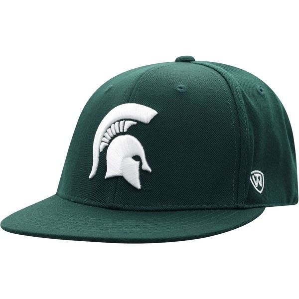 トップオブザワールド メンズ アクセサリー 帽子 Mens Top of the World Green Michigan State Spartans Team Color Fitted Hat Green グリーン