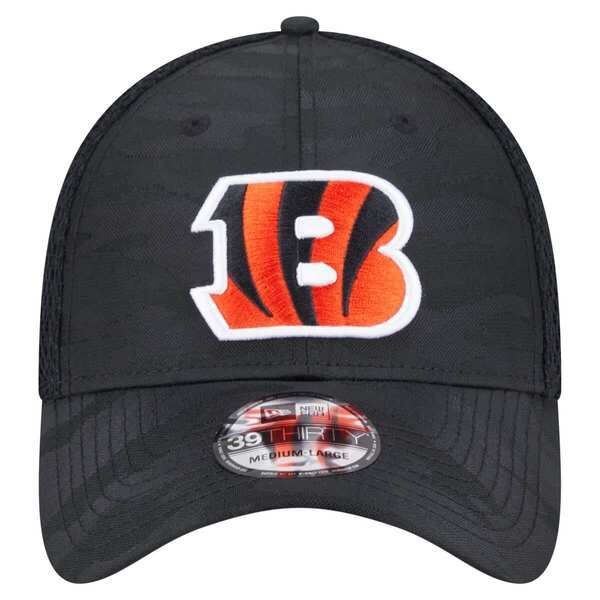 ニューエラ メンズ アクセサリー 帽子 Mens New Era Black Cincinnati Bengals Active Camo 39THIRTY Flex Hat Black ブラック