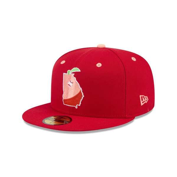 ニューエラ メンズ アクセサリー 帽子 MensNew Era Red Gwinnett Stripers Theme Nights 59FIFTY Fitted Hat Red レッド