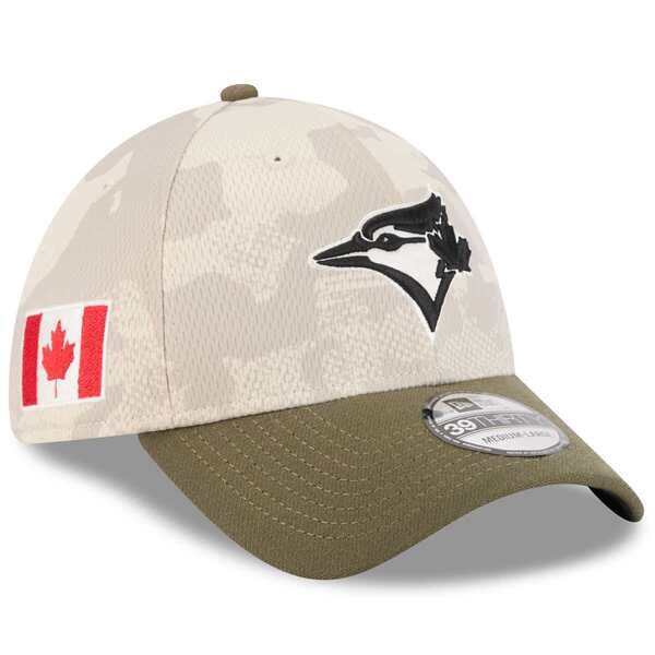 ニューエラ メンズ アクセサリー 帽子 Mens New Era Light BeigeOlive Toronto Blue Jays 2025 Armed Forces Day 39THIRTY Flex Hat Light Beige ベージュ
