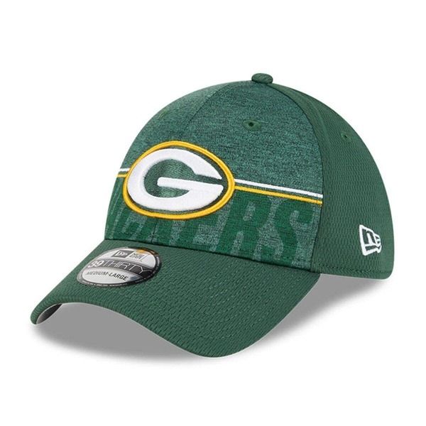 ニューエラ メンズ アクセサリー 帽子 Mens New Era Green Bay Packers 2023 NFL Training Camp 39THIRTY Flex Fit Hat Green グリーン