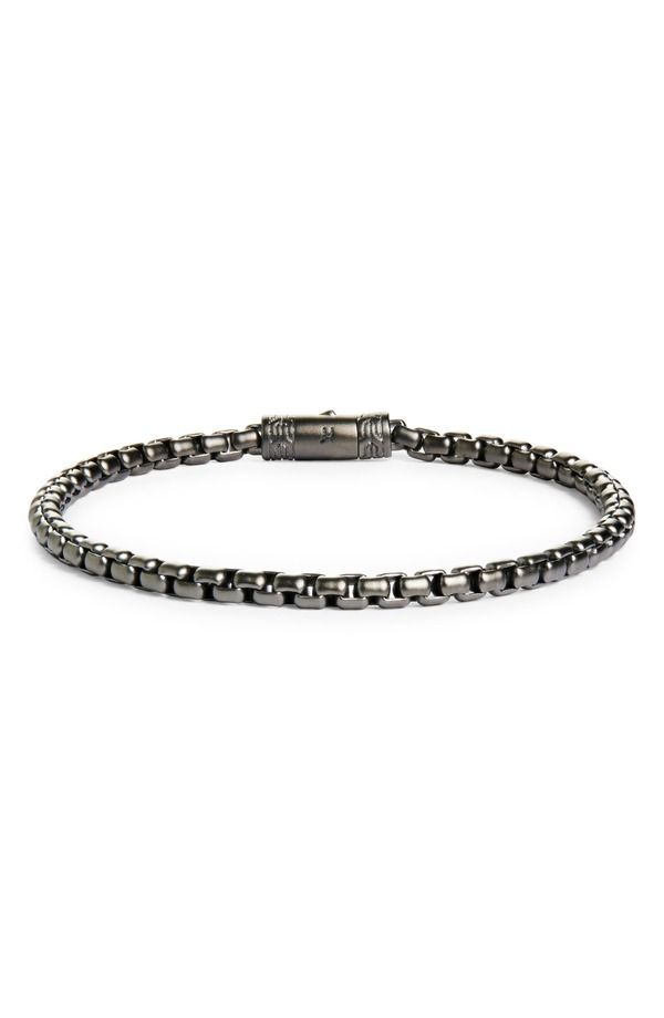 ジョン・ハーディー レディース アクセサリー ブレスレット・バングル・アンクレット John Hardy Box Chain Bracelet 37mm Dark Silver シルバー 69,740円
