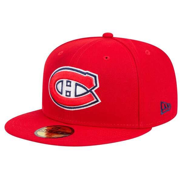 ニューエラ メンズ アクセサリー 帽子 Mens New Era Red Montreal Canadiens Core 59FIFTY Fitted Hat Red レッド