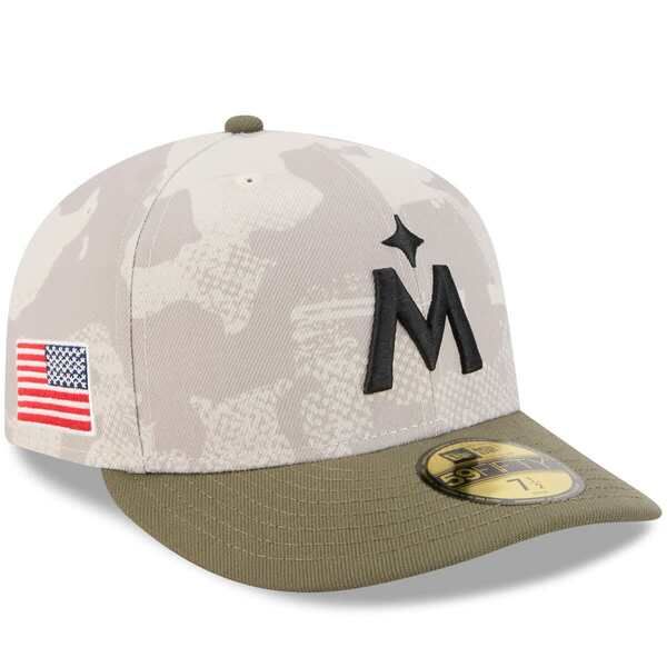 ニューエラ メンズ アクセサリー 帽子 Mens New Era Light BeigeOlive Minnesota Twins 2025 Armed Forces Day 59FIFTY Fitted Hat Light Beige ベージュ