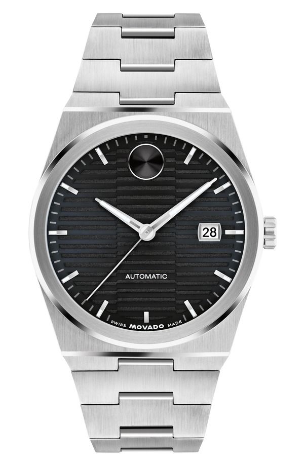 モバド メンズ アクセサリー 腕時計 Movado Bold Quest Bracelet Watch 39mm Black ブラック