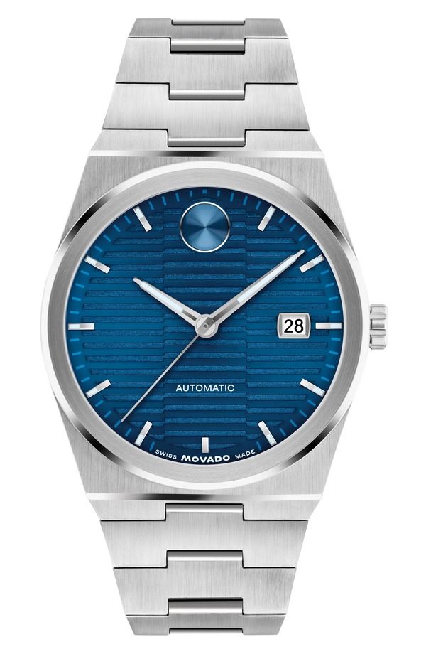 モバド メンズ アクセサリー 腕時計 Movado Bold Quest Bracelet Watch 39mm Blue ブルー
