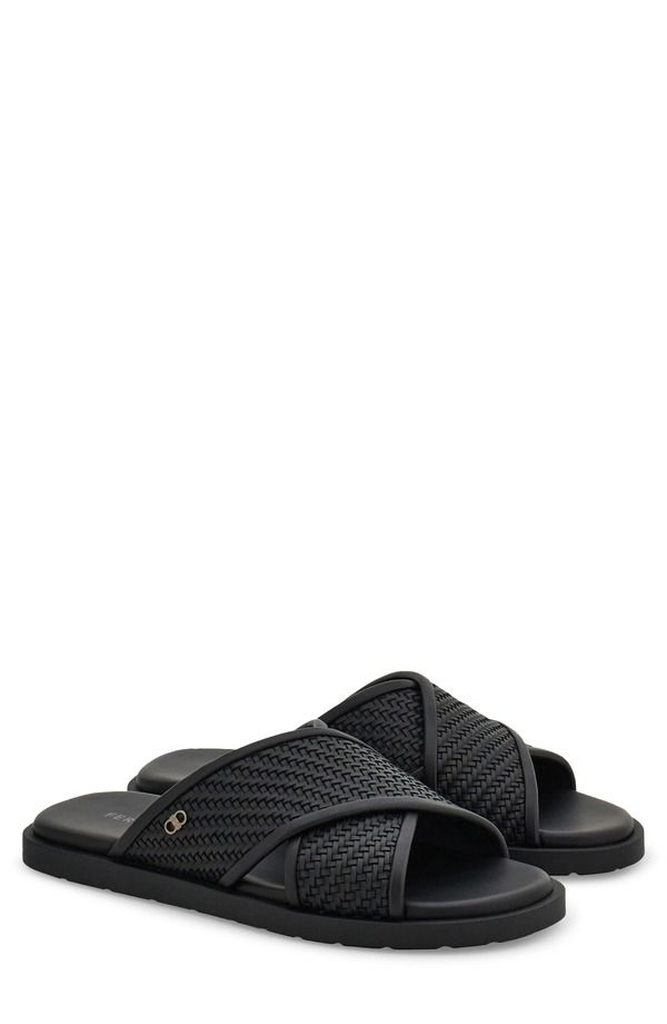 フェラガモ メンズ シューズ サンダル FERRAGAMO Brise 2 Slide Sandal Nero 1000