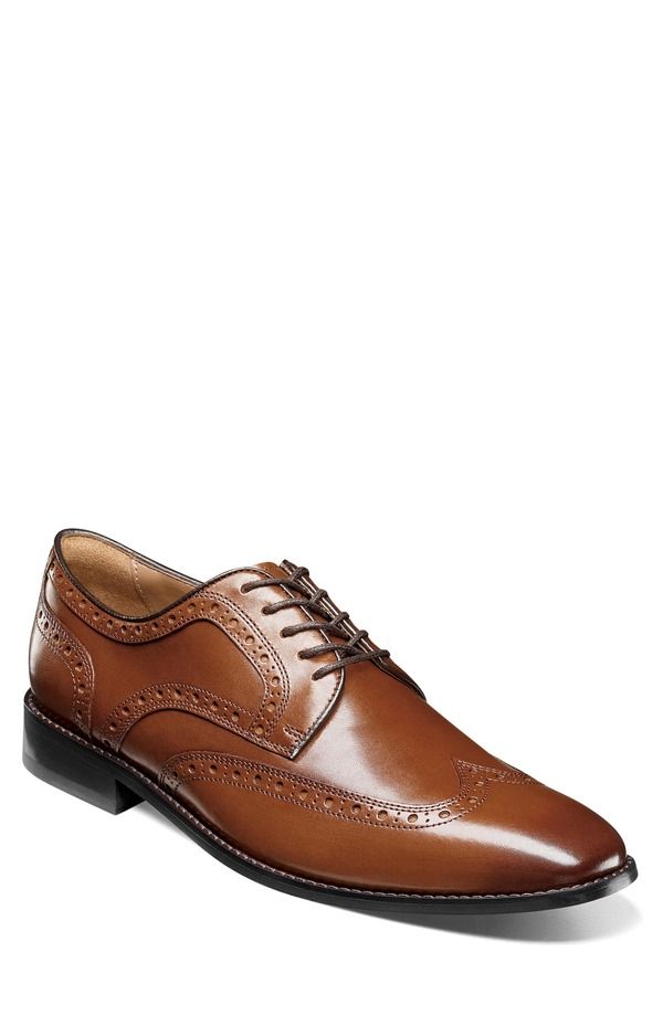 フローシャイム メンズ シューズ ウィングチップ ダービー Florsheim Conetta Wingtip Derby Cognac