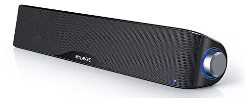 Nylavee PCスピーカー サウンドバー Bluetooth & AUX接続 六つのスピーカーユニット 10W ステレオ 大音量&豊かな低音 ラップトップ、タブレット、スマートフォンに対応、USB給電式のパソコンスピーカー 国内発送 6917b65c