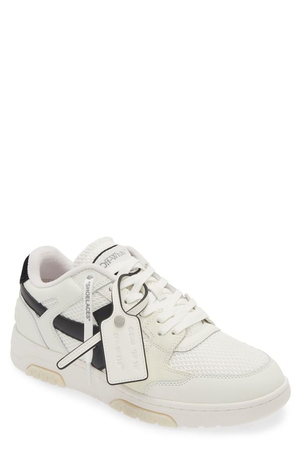 オフホワイト メンズ シューズ スニーカー OffWhite Slim Out office Low Top Sneaker White Black ホワイト