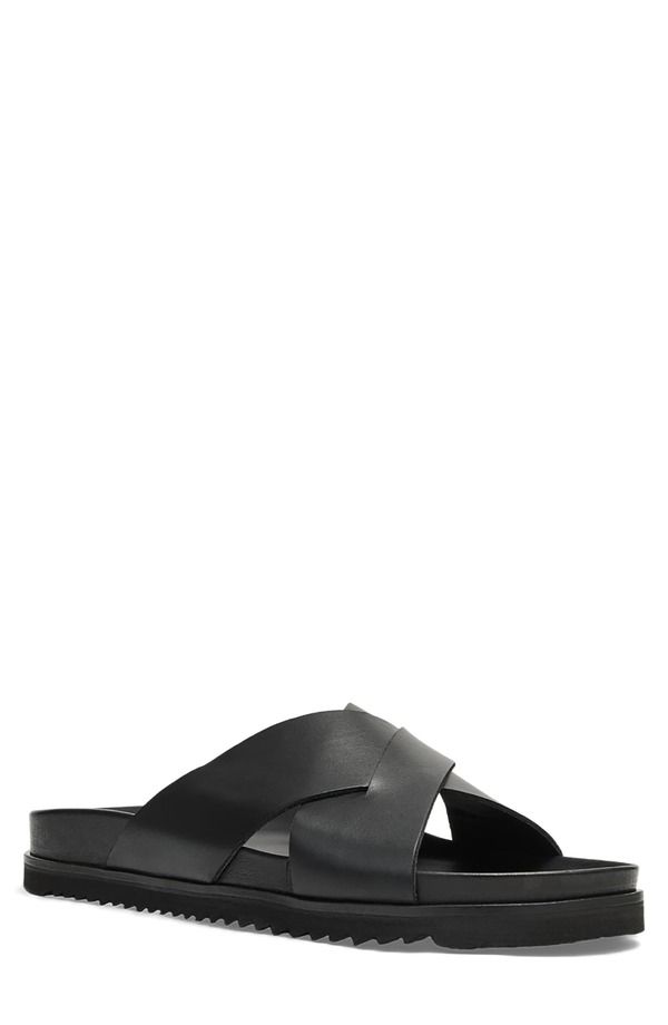 アクアタリア メンズ シューズ サンダル Aquatalia Bellini Weatherproof Slide Sandal Black Calf ブラック