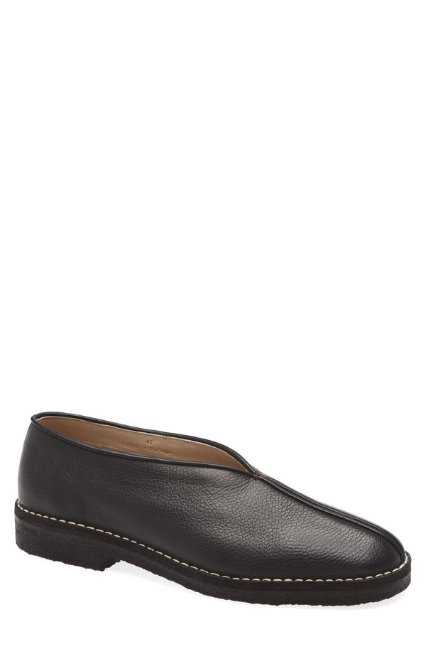 ルメール メンズ シューズ スリッポン・ローファー クレープ Lemaire Piped Crepe Slipper Loafer Dark Brown ブラウン