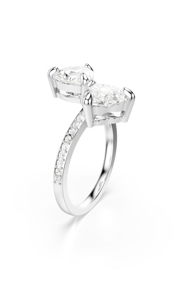 スワロフスキー レディース アクセサリー 指輪 Swarovski Mesmera Hearts Ring White Silver ホワイト