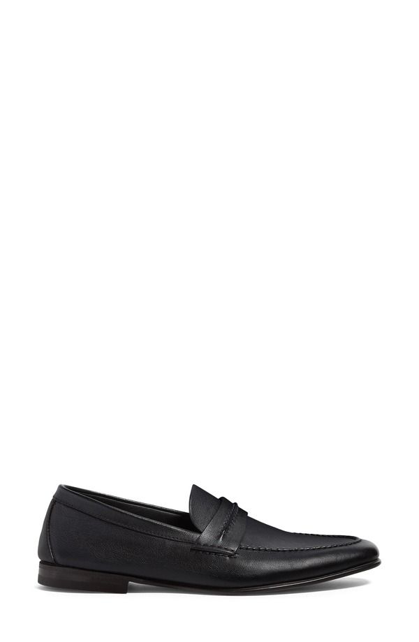 ゼニア メンズ シューズ スリッポン・ローファー レザー ZEGNA Black Natural Grain Leather Loafer Black Solid ブラック