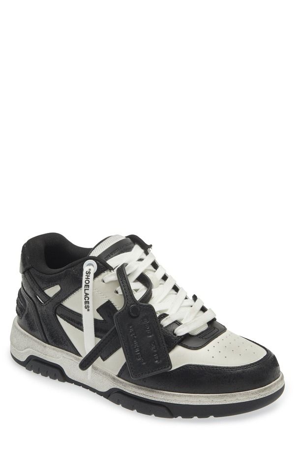 オフホワイト メンズ シューズ スニーカー OffWhite Out office Low Top Sneaker White Black ホワイト