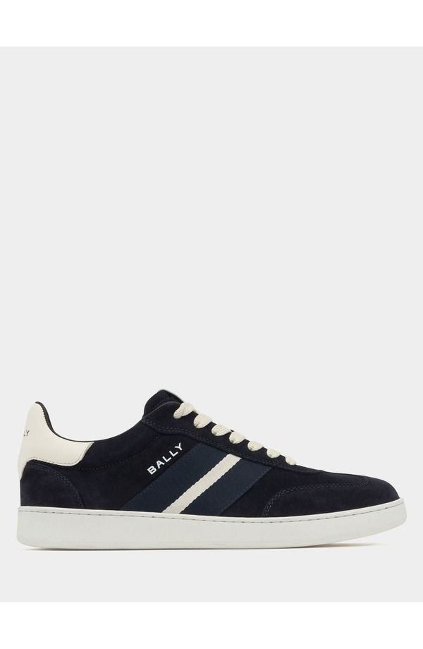 バリー メンズ シューズ スニーカー スエード Bally Retro Crest Sneaker in Calf Suede Blue ブルー