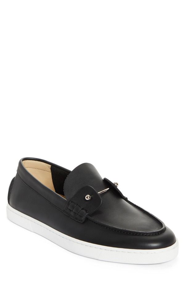 クリスチャン・ルブタン メンズ シューズ スリッポン・ローファー Christian Louboutin Chambeliboat Flat Loafer Bk01Black ブラック