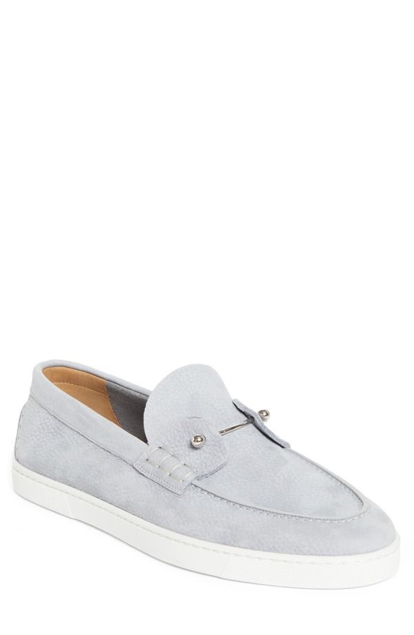 クリスチャン・ルブタン メンズ シューズ スリッポン・ローファー Christian Louboutin Chambeliboat Loafer Grey グレー