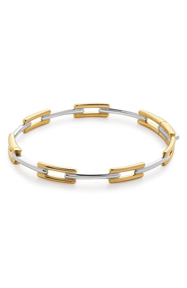 モニカヴィナダー レディース アクセサリー ブレスレット・バングル・アンクレット Monica Vinader Slim Signature Link Bangle Yellow Gold イエロー