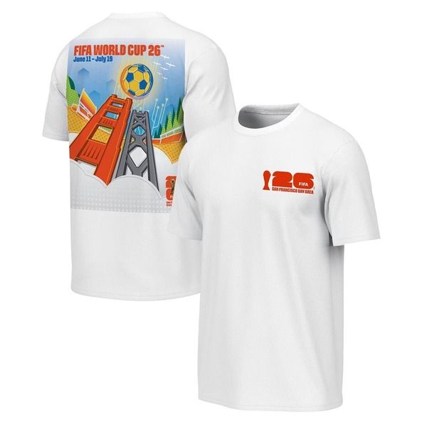 アウタースタッフ メンズ トップス Tシャツ グラフィック Mens Outerstuff White 2026 FIFA World Cup San Francisco Host City Poster Graphic TShirt White ホワイト