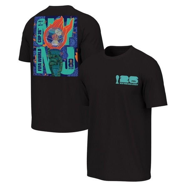 アウタースタッフ メンズ トップス Tシャツ グラフィック Mens Outerstuff Black 2026 FIFA World Cup New York Host City Poster Graphic TShirt Black ブラック