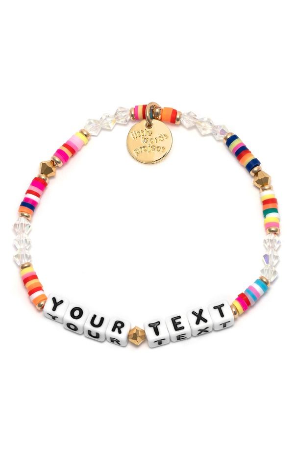 リトルワーズプロジェクト レディース アクセサリー ブレスレット・バングル・アンクレット Little Words Project Rainbow Custom Beaded Stretch Bracelet White Rainbow Multi ホワイト